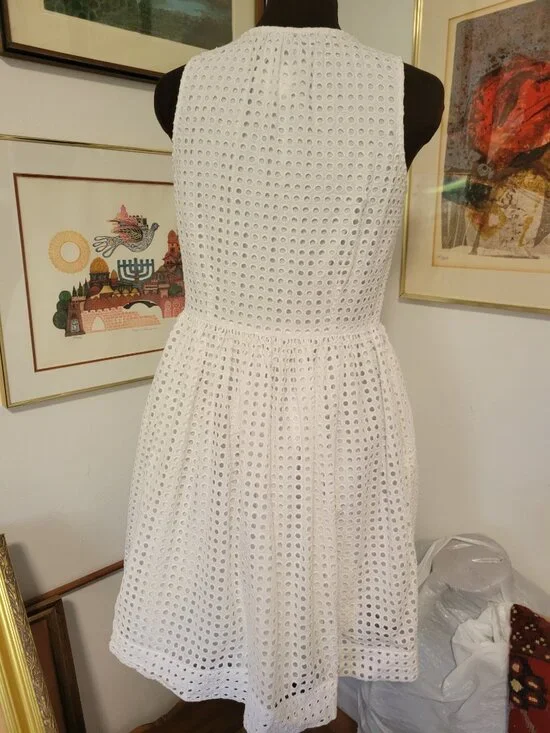 Broome Street By Kate Spade Summer Eyelet Cotton Dress Size Small - Picture 5 of 6